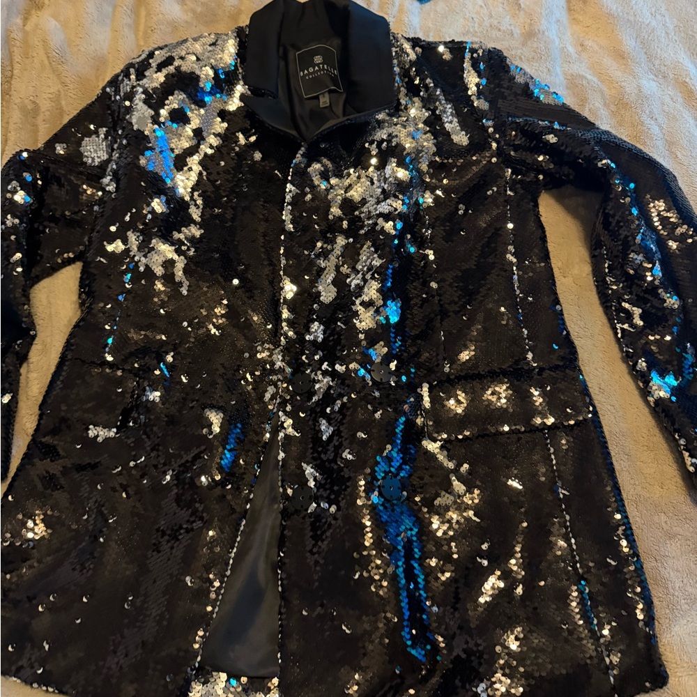 Bagatelle Black Satin Blazer